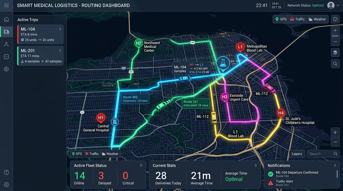 Blood Test Logistics & Routing Platform